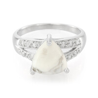 Anello in argento con Howlite