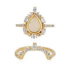 Set anelli in argento con Opale di Welo e Topazio Bianco