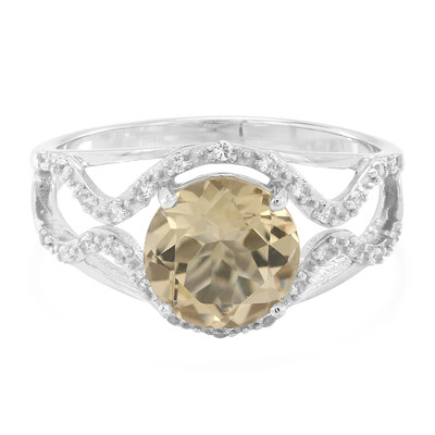 Anello in argento con Quarzo Champagne