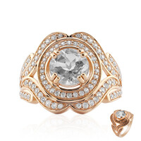 Anello in argento con Topazio Bianco