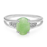 Anello in argento con Crisoprasio Imperiale