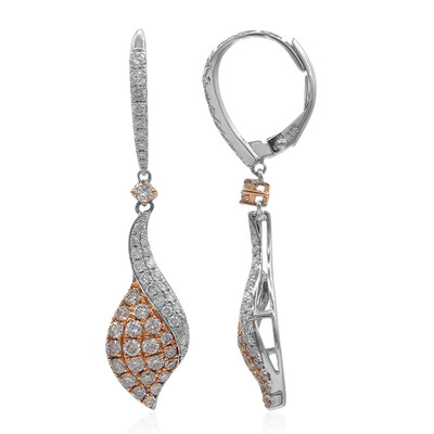 Orecchini in oro con Diamante Rosa I1 (CIRARI)