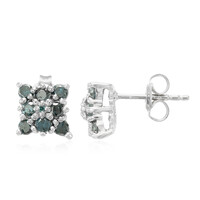 Orecchini in argento con Diamante Fancy