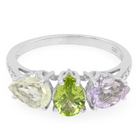 Anello in argento con Gemme miste