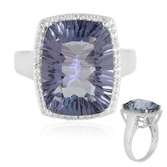 Anello in argento con Quarzo Mistico Blu