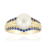 Anello in oro con Perla Bianca dei Mari del Sud (Michelle Albala)