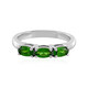 Anello in argento con Diopside Russo