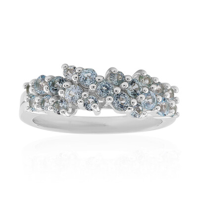 Anello in argento con Topazio Blu Cielo