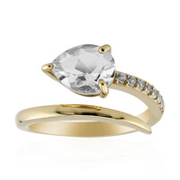 Anello in argento con Topazio Bianco