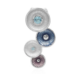 Ciondolo in argento con Topazio Blu Svizzero