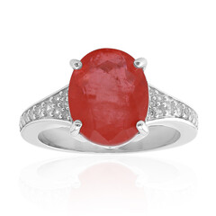 Anello in argento con Quarzo Arancione Pastello