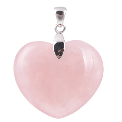 Ciondolo in argento con Quarzo Rosa