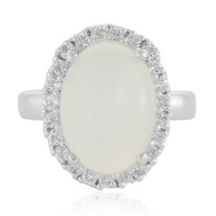 Anello in argento con Pietra di Luna Bianca