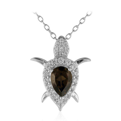 Collana in argento con Quarzo Fumè