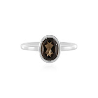 Anello in argento con Quarzo Fumè