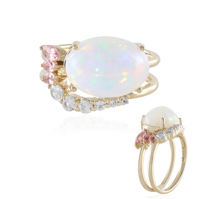 Anello in oro con Opale di Welo (Adela Gold)