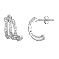 Orecchini in argento con Topazio Bianco