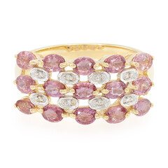 Anello in oro con Zaffiro Padparadscha (non riscaldato) (AMAYANI)