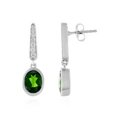 Orecchini in argento con Diopside Russo