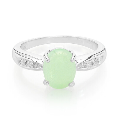 Anello in argento con Crisoprasio Imperiale