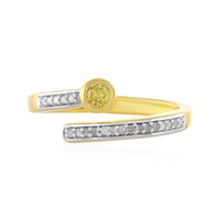 Anello in argento con Diamante Giallo I4