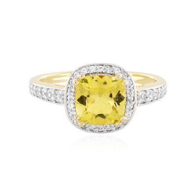 Anello in argento con Apatite Dorata