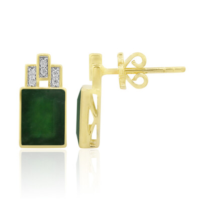 Orecchini in oro con Giadeite Maestosa  (Annette)
