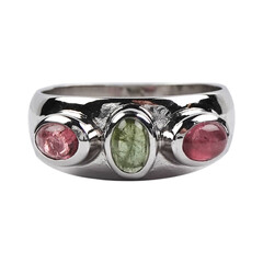 Anello in argento con Tormalina Rosa
