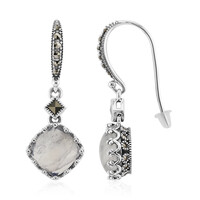 Orecchini in argento con Pietra di Luna Arcobaleno (Annette classic)