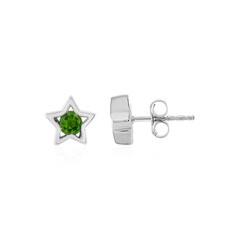 Orecchini in argento con Diopside Russo
