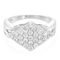 Anello in argento con Topazio Bianco