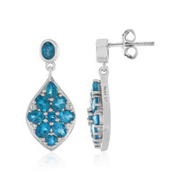 Orecchini in argento con Apatite Blu Neon