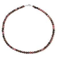 Collana in argento con Rodonite
