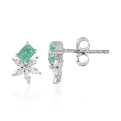 Orecchini in argento con Smeraldo Russo