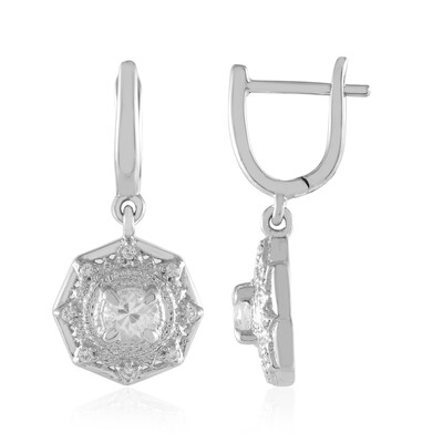Orecchini in argento con Zaffiro Bianco