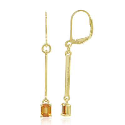 Orecchini in argento con Zaffiro Arancione (MONOSONO COLLECTION)