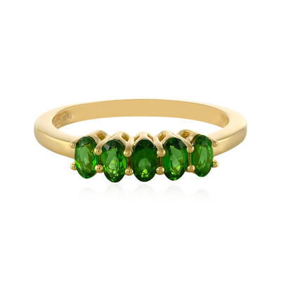 Anello in argento con Diopside Russo
