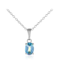 Collana in argento con Topazio Mistico Blu Colomba