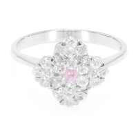 Anello in argento con Zaffiro Ceylon Rosa