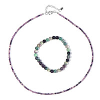 Parure in argento con Fluorite