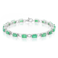 Bracciale in argento con Smeraldo Zambia