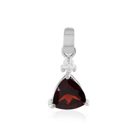 Ciondolo in argento con Granato Mozambico
