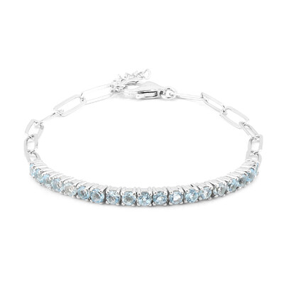 Bracciale in argento con Topazio Blu Cielo