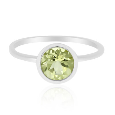 Anello in argento con Quarzo Ouro Verde