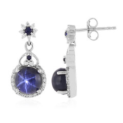 Orecchini in argento con Zaffiro Stellato Blu
