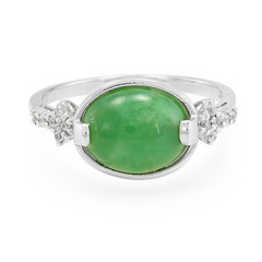 Anello in argento con Crisoprasio Imperiale