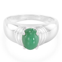 Anello da uomo in argento con Crisoprasio Imperiale