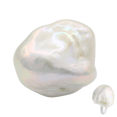Anello in argento con Perla di Acqua Dolce (TPC)