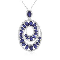 Collana in argento con Zaffiro Blu del Madagascar