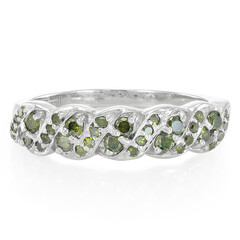 Anello placcato in platino con Diamante Fancy